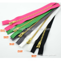 4# brass zipper colorful tape YG slider close end